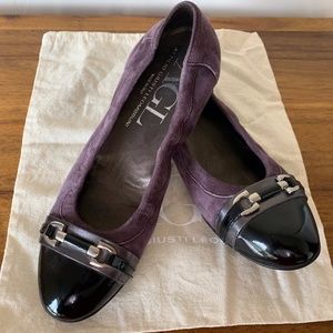 AGL Purple & Black Ballet Flats 9US/39.5 UK